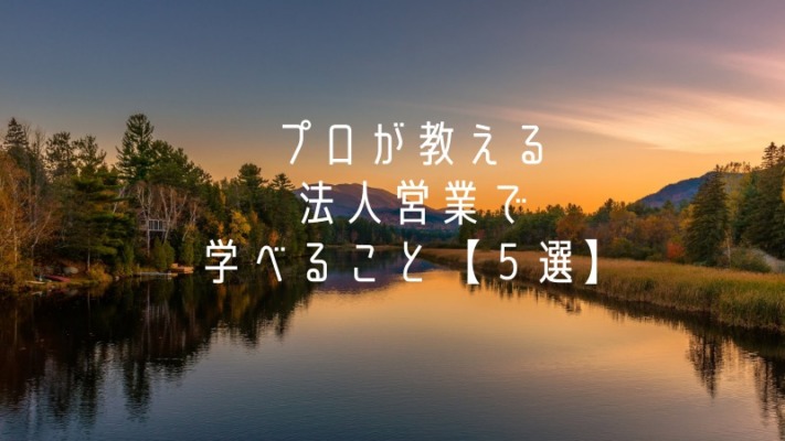 プロが教える-法人営業で-学べること【５選】