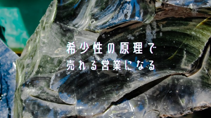 希少性の原理で売れる営業になる